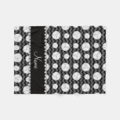 Couverture Polaire Volleyballs noirs nommés personnalisés de chevrons (Devant (Horizontal))