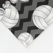 Couverture Polaire Volleyballs noirs nommés personnalisés de chevrons (Coin)
