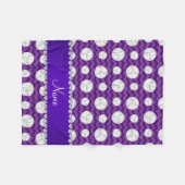 Couverture Polaire Volleyballs pourpres nommés personnalisés de (Devant (Horizontal))