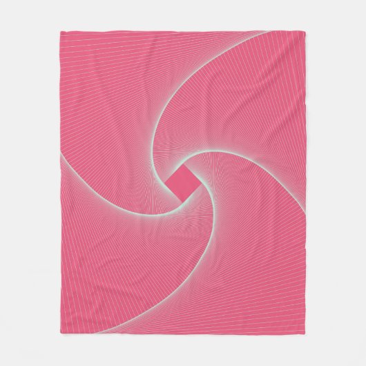 Couverture Polaire vortex carré en velours rose (Devant)