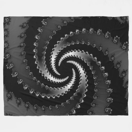 Couverture Polaire Vortex foncé fractal (Devant (Horizontal))
