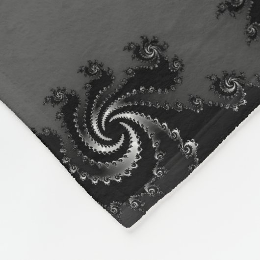 Couverture Polaire Vortex foncé fractal (Coin)