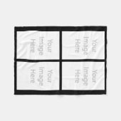 Couverture Polaire Vos 4 Photos Personnalisées... (Devant (Horizontal))