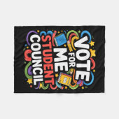 Couverture Polaire Vote For Me Student Council Great Vibes School Ele (Devant (Horizontal))