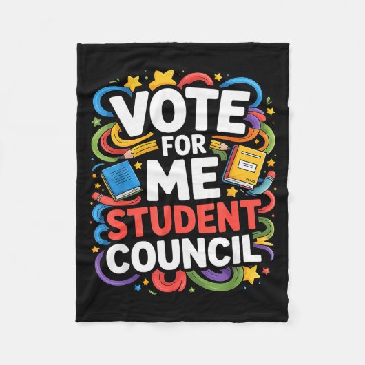 Couverture Polaire Vote For Me Student Council Great Vibes School Ele (Devant)