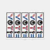 Couverture Polaire VOTE pour la liberté, RBG, USPS, Paix, BLM, Égalit (Devant (Horizontal))