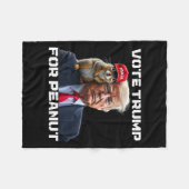 Couverture Polaire Votez Trump Pour L'Arachide L'Écureuil (Devant (Horizontal))