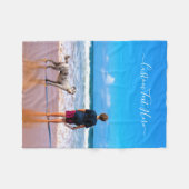 Couverture Polaire Votre Animal Photo Bébé Toison Blanket Texte Perso (Devant (Horizontal))