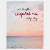 Couverture Polaire Votre Force M'Inspire Chaque Jour Moyen (Devant)