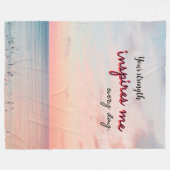 Couverture Polaire Votre Force M'Inspire Chaque Jour Moyen (Devant (Horizontal))