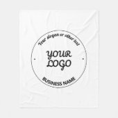 Couverture Polaire Votre logo avec Slogan et nom commercial modifiabl (Devant)