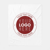 Couverture Polaire Votre logo et votre texte personnalisable | Couleu (Devant)