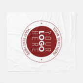 Couverture Polaire Votre logo et votre texte personnalisable | Couleu (Devant (Horizontal))