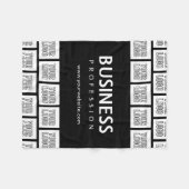 Couverture Polaire Votre logo Motif et nom commercial modifiable (Devant (Horizontal))