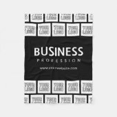 Couverture Polaire Votre logo Motif et nom commercial modifiable (Devant)