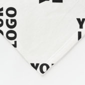 Couverture Polaire Votre logo | Motif répété de substitution simple (Coin)