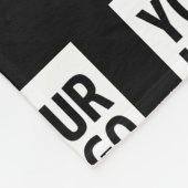 Couverture Polaire Votre logo ou image | Zig Zag Motif avec deux imag (Coin)