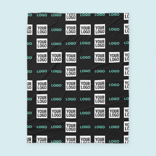 Couverture Polaire Votre logo ou image   Zig Zag Motif avec deux imag
