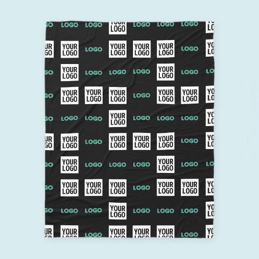 Couverture Polaire Votre logo ou image | Zig Zag Motif avec deux imag