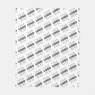 Couverture Polaire Votre logo simple motif diagonal répétitif