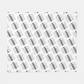 Couverture Polaire Votre logo simple motif diagonal répétitif (Devant (Horizontal))