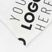 Couverture Polaire Votre logo simple motif diagonal répétitif (Coin)