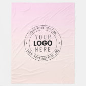 Couverture Polaire Votre logo téléchargé | Texte circulaire modifiabl (Devant)