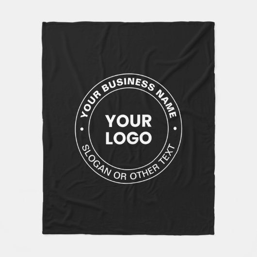 Couverture Polaire Votre logo | Texte et éléments modifiables (Devant)