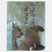 Couverture Polaire Votre ma natation de loutre de rivière de brun de (Devant)