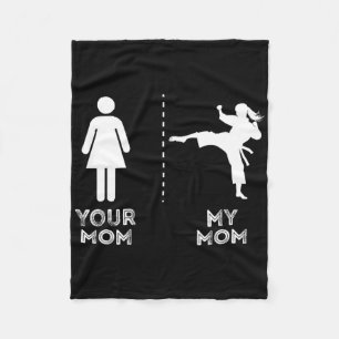 Couverture Polaire Votre Maman Ma Maman Drôle Karaté Art Martial Mère