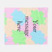 Couverture Polaire Votre message ici ajouter un nom de texte boho col (Devant (Horizontal))