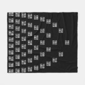 Couverture Polaire Votre Motif d'arche unique Logo | Noir (modifiable (Devant (Horizontal))