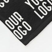 Couverture Polaire Votre Motif d'arche unique Logo | Noir (modifiable (Coin)