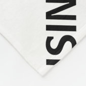 Couverture Polaire Votre Motif de nom d'entreprise | Noir et blanc (Coin)