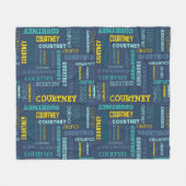 Couverture Polaire Votre nom (longueur moyenne) est partout (Devant (Horizontal))