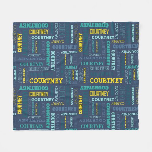 Couverture Polaire Votre nom (longueur moyenne) est partout (Devant (Horizontal))