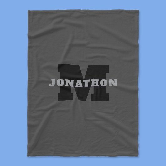 Couverture Polaire Votre nom ou nom commercial | Masculine moderne Gr