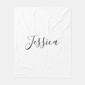 Couverture Polaire Votre nom | Script élégant (Devant)