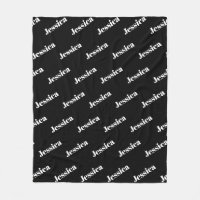 Votre nom | Type blanc rétro-moderne sur noir