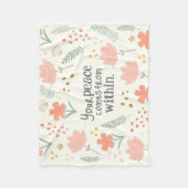 Couverture Polaire Votre paix vient de l'intérieur - citation inspira (Devant)