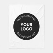 Couverture Polaire Votre propre logo d'entreprise téléchargé avec tex (Devant)