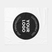 Couverture Polaire Votre propre logo d'entreprise téléchargé avec tex (Devant (Horizontal))