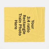 Couverture Polaire Votre propre photo de train ici - Moyen (Devant (Horizontal))