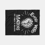 Couverture Polaire Votre Voix Est Puissante Sticker Vote1 (Devant (Horizontal))