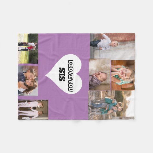 Couverture Polaire Vous Aimez Dans Un Coeur (Devant (Horizontal))