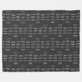 Couverture Polaire Vous Êtes Aimés Mots Inspirationnels Noir Blanc (Devant (Horizontal))