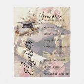 Couverture Polaire Vous êtes belle graduation personnalisée (Devant)