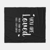 Couverture Polaire Vous Êtes Coeurs Aimés Noir Blanc Rustique Pays (Devant (Horizontal))