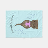 Couverture Polaire Vous êtes la moitié de mon Otter (Devant (Horizontal))