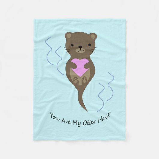 Couverture Polaire Vous êtes la moitié de mon Otter (Devant)